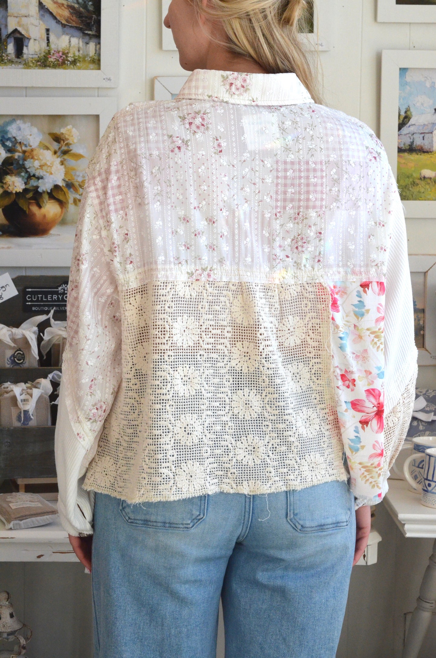 Mixed Fabrics Shirt