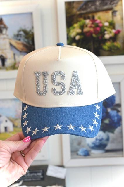 Sparkling USA cap